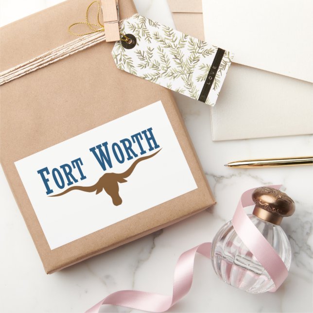 Fort Worth (Texas) City flag Rectangular Sticker (Gifting)