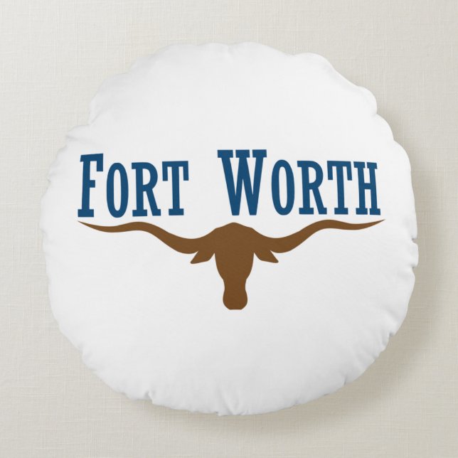Fort Worth (Texas) City flag  Round Cushion (Front)