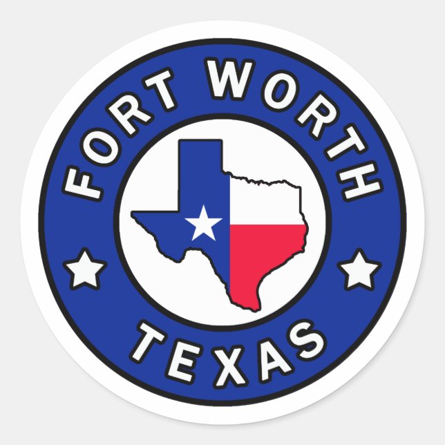 Fort Worth Texas Classic Round Sticker (Front)