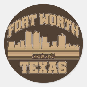 Fort Worth,Texas Classic Round Sticker