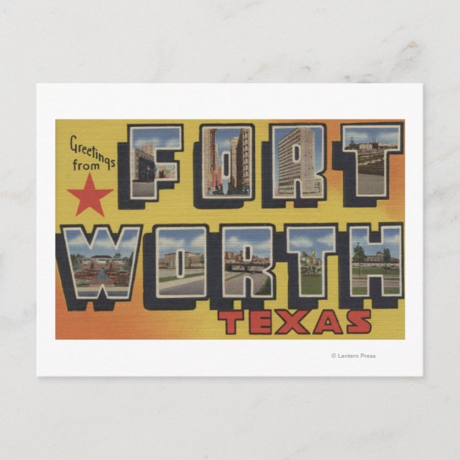 Fort Worth, Texas - Large Letter Scenes Postcard (Front)