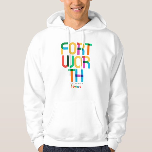 Fort Worth Texas Mid Century, Pop Art, Hoodie (Front)