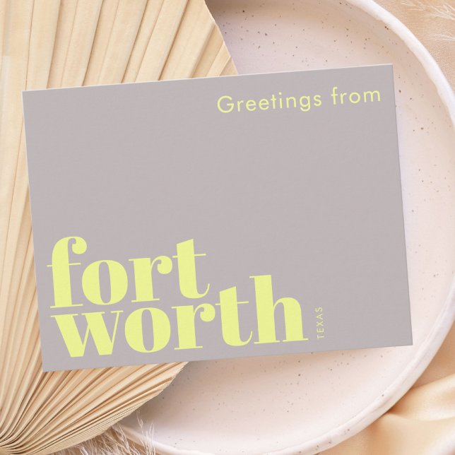 Fort Worth Texas modern pink red Postcard (Creator Uploaded)