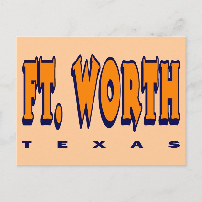 FORT WORTH, TEXAS POSTCARD (Front)