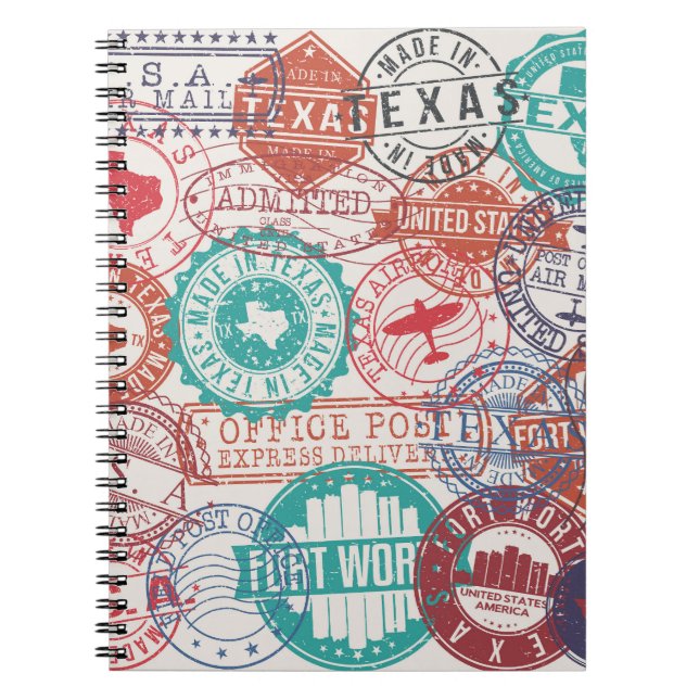 Fort Worth Texas: travel stamps. Notebook (Front)