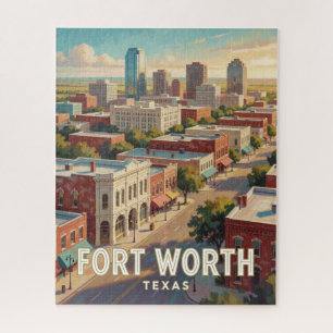 Fort Worth Texas Western Downtown Travel Scene Jigsaw Puzzle