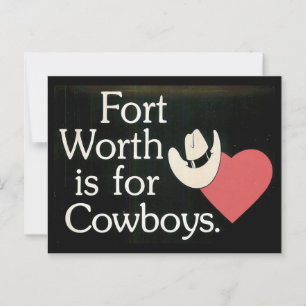 Fort Worth TX  Cowboy  Postcard