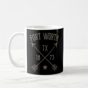 Fort Worth Tx Hoodie Distressed Boho Style Home Ci Coffee Mug