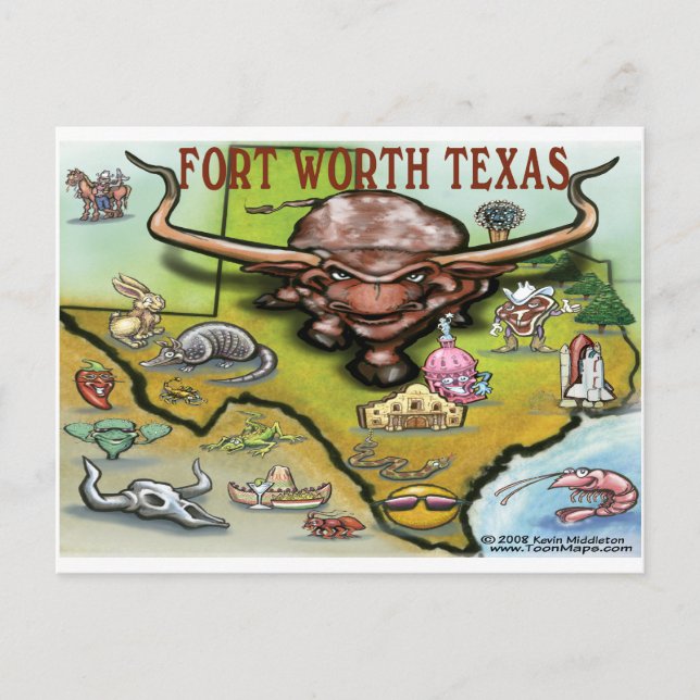 Fort Worth TX Postcard (Front)