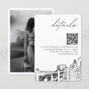 Fort Worth Wedding Details QR Code Small Enclosure Card