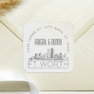 Fort Worth Wedding   Pre-Addressed Envelope Seal