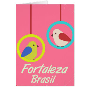 Fortaleza Brazil vintage travel poster