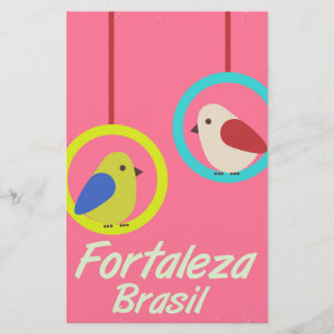 Fortaleza Brazil vintage travel poster Stationery