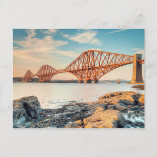 Forth Bridge at Sunset Postcard