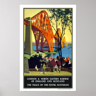 Forth Bridge, Scotland- Flying Scotsman Poster