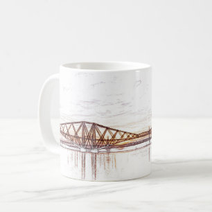 Forth Bridge Scotland Minimalist Sketch Coffee Mug