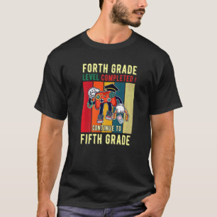 Forth Grade Level Completed Graduation Day Gamer G T-Shirt