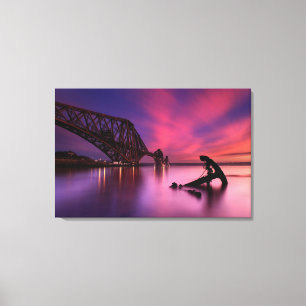 Forth Rail Bridge At Sunset Scotland Canvas Print