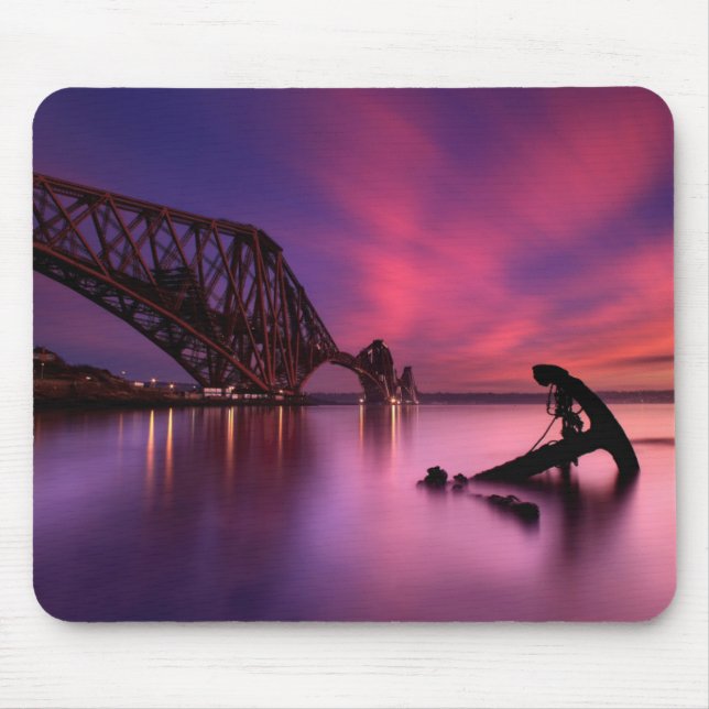 Forth Rail Bridge At Sunset | Scotland Mouse Mat (Front)