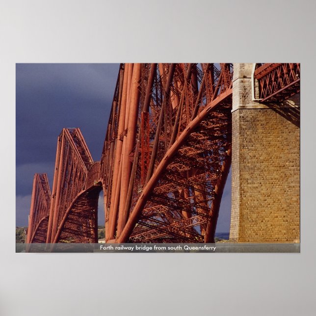 Forth railway bridge from south Queensferry Poster (Front)