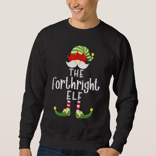 Forthright Elf Group Christmas Pajama Party Sweatshirt (Front)