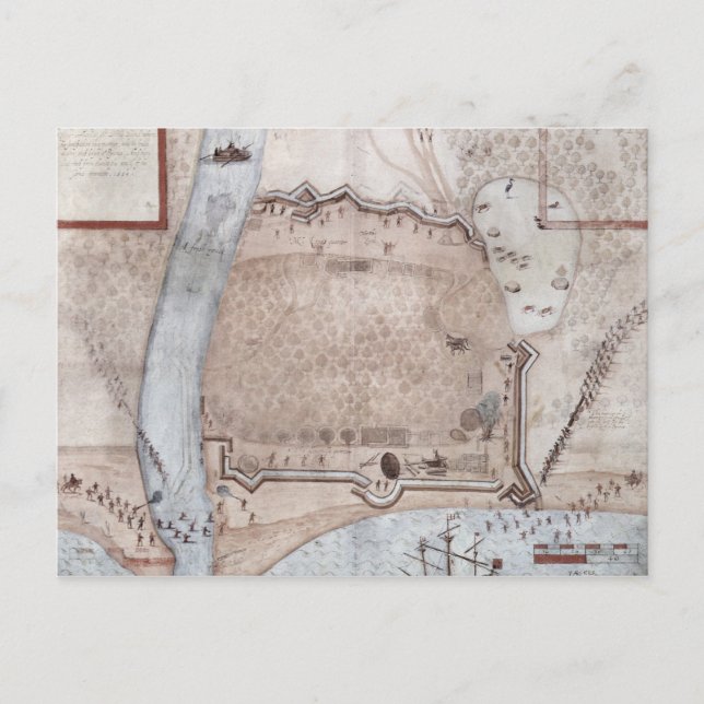 Fortified Encampment, Puerto Rico Postcard (Front)