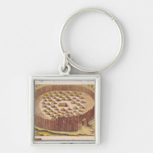 Fortified Indian Village, from 'Brevis 2 Key Ring