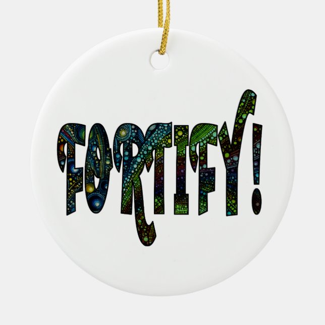 Fortify! Ceramic Tree Decoration (Front)