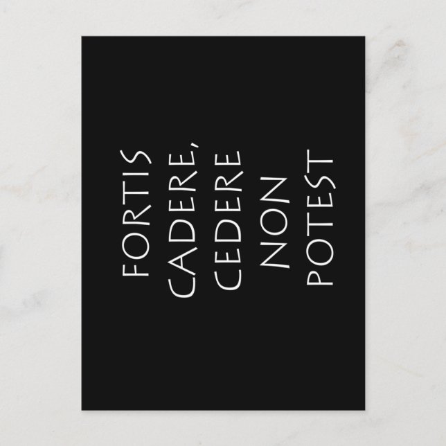 Fortis cadere cedere non potest postcard (Front)
