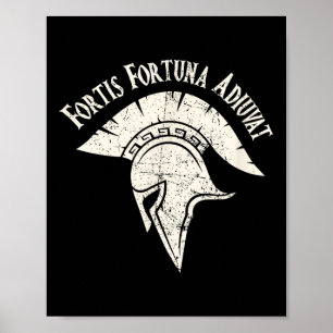 Fortis Fortuna Adiuvat Fortune Favours Tattoo  Poster