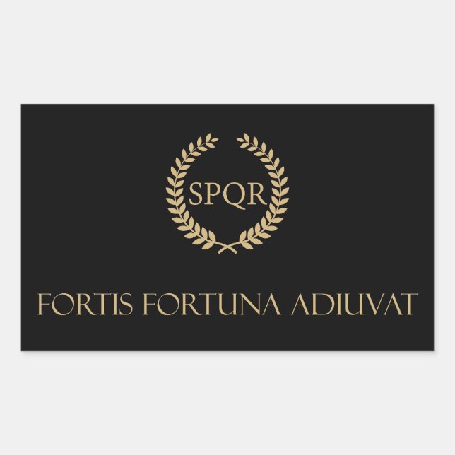 Fortis Fortuna Adiuvat - Fortune Favours The Brave Rectangular Sticker (Front)