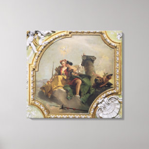Fortitude and Justice, from the 'Sala Capitolare' Canvas Print
