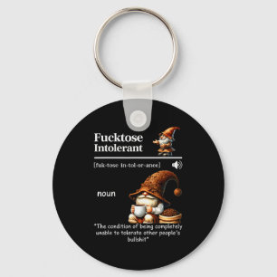 Fortose Intolerant Definition Funny Gnome Coffee  Key Ring