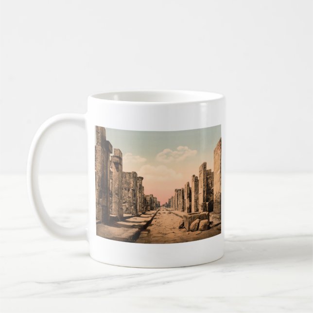 Fortuna Street, Pompeii, Campania, Italy Coffee Mug (Left)