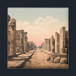 Fortuna Street, Pompeii, Campania, Italy Magnet<br><div class="desc">Vintage photomechanical print of Fortuna Street in Pompeii,  Campania,  Italy,  which was taken towards the end of the 19th century. Photograph courtesy LOC (LC-DIG-ppmsc-06586).</div>