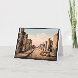 Fortuna Street, Pompeii, Italy vintage Photochrom Card