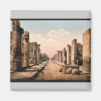 Fortuna Street, Pompeii, Italy vintage Photochrom