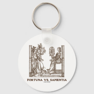 Fortuna vs Sapientia (16th Century Wood Engraving) Key Ring