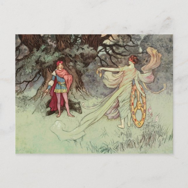 Fortunatus Enchanted Princess Vintage Fairy Tale Postcard (Front)