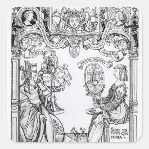 Fortune and Wisdom Square Sticker