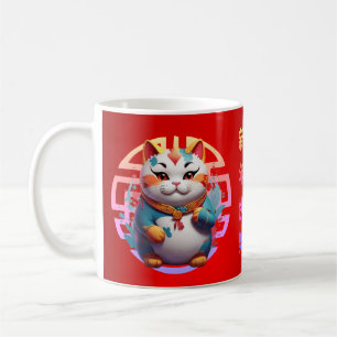Fortune Cat Chinese New Year Coffee Mug