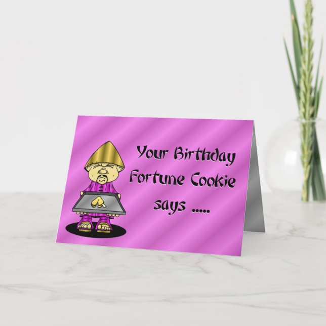 Fortune Cookeez  Birthday Card (Front)