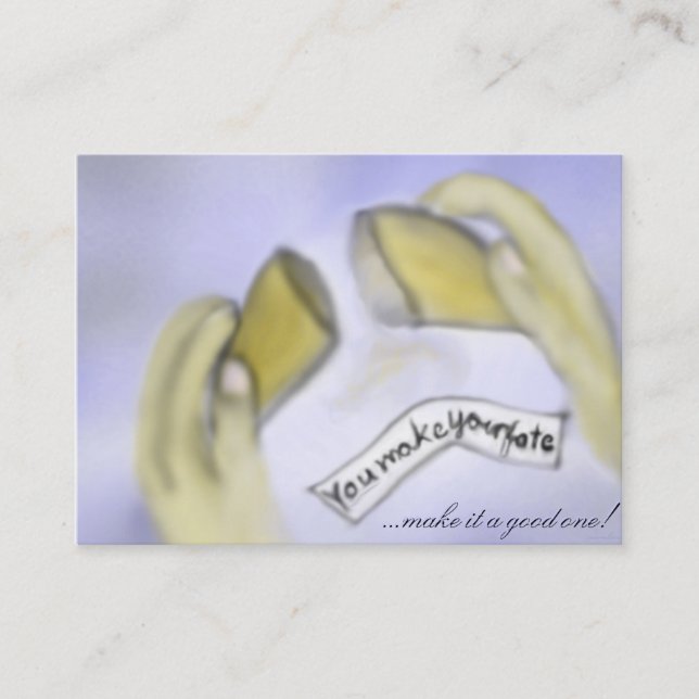 Fortune cookie business card (Front)