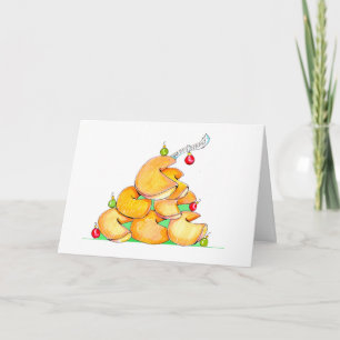 Fortune Cookie Christmas Tree Holiday Card