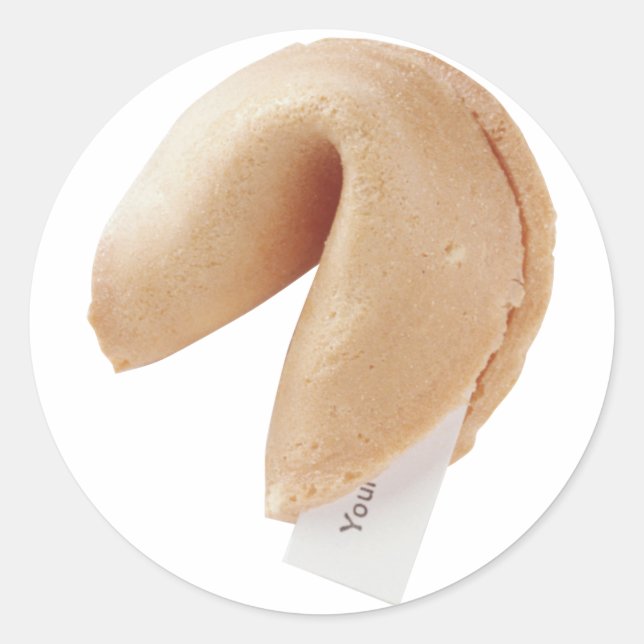 Fortune Cookie Classic Round Sticker (Front)