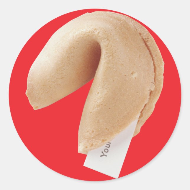 Fortune Cookie Classic Round Sticker (Front)