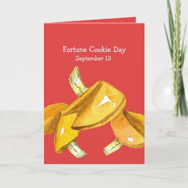 Fortune Cookie Day September 13 Red Card (Front)