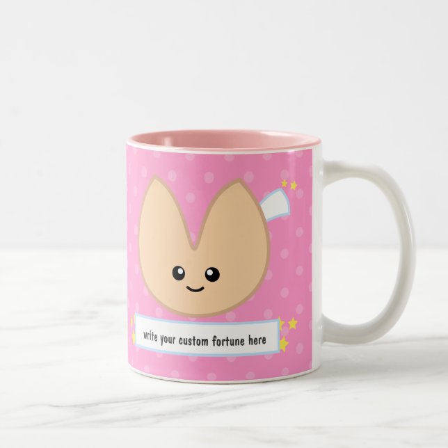 Fortune Cookie Fortune - customisable! Two-Tone Coffee Mug (Right)