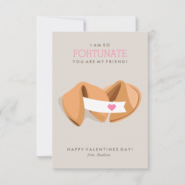 Fortune Cookie Kids Classroom Valentine Invitation (Front)