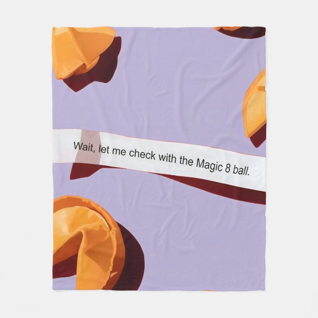 Fortune Cookie & The Magic 8 ball Fleece Blanket (Front)